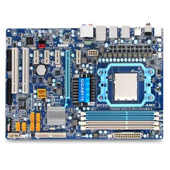 Gigabyte GA-MA770T-UD3P, AMD 770, AM3, PCI-E 2.0(x16), DDR3 1666(OC), SATA 3Gb/s, SATA RAID, ATX