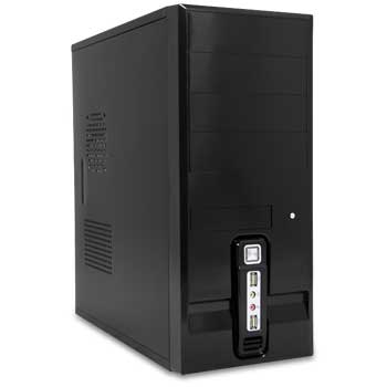 Colours IT CIT1010B, Black, Front panel Line Out/ Mic In/ 2x USB 2.0,  Midi Tower,  w/o PSU