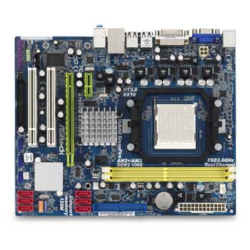 ASRock ASR-A780GM-LE/128M, AMD 780G, S AM2+, PCI-E 2.0(x16), DDR2 1066, SATA 3Gb/s, SATA RAID, mATX