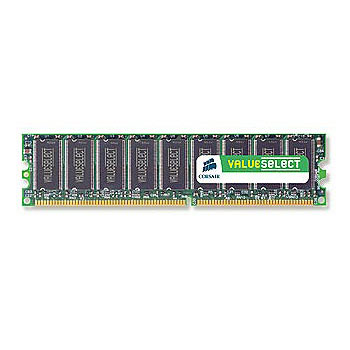 512MB Corsair Value Select DDR PC2700 (333), 184 Pin, Non-ECC Unbuffered, CAS 2.5