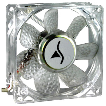 80mm Sharkoon LED 2000 "Golf Ball" Quiet 17.8 dB(A) Case Fan - 22.7 CFM
