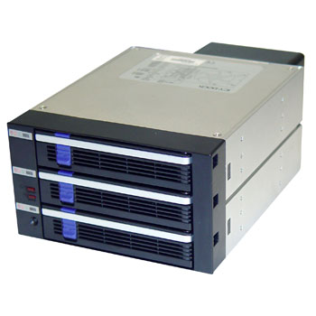 Icy Dock MB-453SPF 3x3.5" Sata II Hot Swap Aluminium Backplane into 2x5.25" Bays
