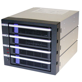 Icy Dock MB-454SPF 4x3.5" Sata II Hot Swap Aluminium Backplane into 3x5.25" Bays