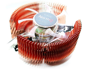 NorthQ 3310BLA UFO Low noise CPU cooler with Fan Alarm, Clear Fan and Blue LED. Very low noise