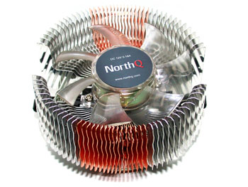 NorthQ 3311A UFO Low noise Copper/Alu CPU Cooler with clear fan and fan alarm