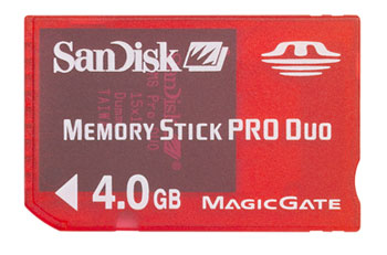 4Gb Sandisk Memory Stick PRO DUO *Gaming* (PSP compatible)