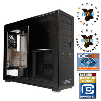 Silverstone TJ09B-W Black Aluminium Full Tower Case inc Side Window (w/o PSU)
