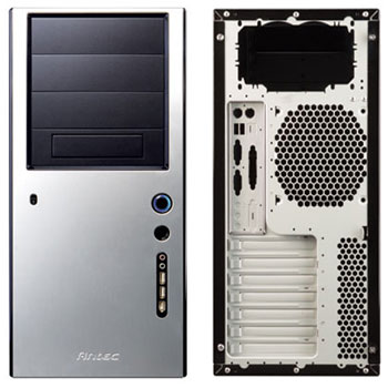 Antec Solo Quiet Mini Tower ATX Case without PSU - Piano Black/Silver