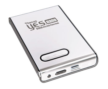 Thecus YES nano N1050 White USB2 2.5" IDE HDD Ext Storage with OTG (On The Go) USB & AA Battery