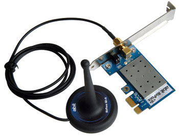 Abit AirPace PCI-E 54Mbps 802.11b/g Wi-Fi Card with Antenna and Software Access Point - BEST SELLER