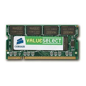 2GB Corsair Value Select, DDR2 SO-DIMM PC2-5300 (667), 200 Pin, Non-ECC Unbuffered, CAS 5