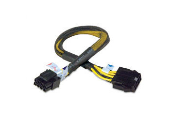 Akasa 8 Pin (F) to 8 Pin (2x4 Pin) (M) Extension cable (30cm) (End to End) AK-CB8-8-EXT