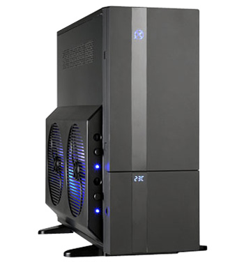 Xclio Windtunnel Extreme V2 Cooling Black Tower case with 2 x 25cm VR Side Fans - w/o PSU