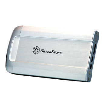 Silverstone MS05S Silver 2.5" External SATA to USB2 with 2.5" Docking and eSATA Support  