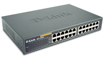 D Link DES 1024D 24 Port 10 100 Switch  Rack Mount or Desktop