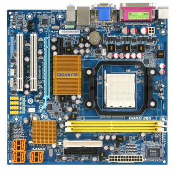 Gigabyte GA-MA74GM-S2H , AMD 740G, S AM2+, PCI-E 1.0 (x16), DDR2 667/800, SATA II, SATA RAID, µATX