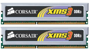 2GB (2x1GB) Corsair TwinX XMS3, DDR3 PC3-10666 (1333) 240 Pin, Non-ECC Unbuffered, CAS 9-9-9-24