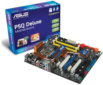 Asus P5Q Deluxe, iP45, S775, PCI-E 2.0 (x16), DDR2 1200/1066/800, SATA II, SATA RAID, ATX