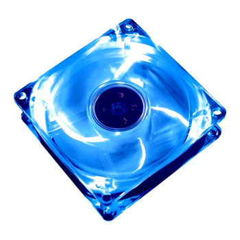 120mm AKASA AK-274CB-4BLS Crystal Blue 4 LED fan - sleeve bearing