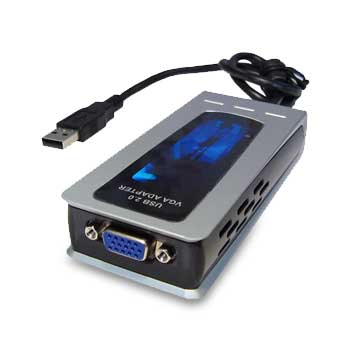 Scan USB2-VGAHRS USB 2.0 to VGA Adaptor for SVGA Monitor output (Max 6) supports up to 1920x1200