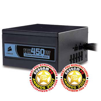 450W Corsair CMPSU-450HXUK, Modular, Sli, ATX, EPS12V PS/2, 20/24 pin, 7 year Warranty