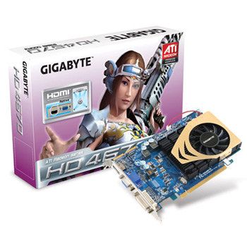 512MB Gigabyte HD 4670, PCI-E 2.0 (x16), 2000MHz GDDR3, GPU 750MHz, 320 Cores, D-Sub/ DL DVI-I/ HDMI