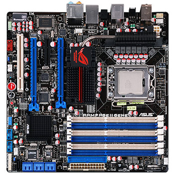 Asus Rampage II GENE, Intel X58, S1366, PCI-E 2.0x16, Triple DDR3 2000(OC), SATA II, SATA RAID, uATX
