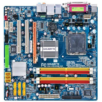 Gigabyte GA-EQ45M-S2, Intel Q45, Sok 775, PCI-E (x16), DDR2 667/800, SATA 3Gb/s, Micro ATX, VGA