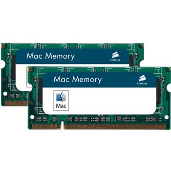 4GB Corsair DDR3, 1066 MHz 2x204 SODIMM, Unbuffered, CL7, Supports Apple MacBook Pro (Late 2008)