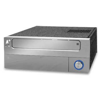 Aplus CS-CUPID 1, Black/ Silver Mini ITX, Aluminium, Card Reader/ Headphone/ Mic In/ 2x USB, 80W PSU