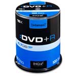 100pcs Cakebox, Intenso 4111156, 4.7GB, DVD+R, 16x, Single Layer, Branded, 120min