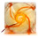 120mm Xclio Orange LED Case Fan, Quiet, Clear Fan With 4 Orange LED  
