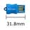 8GB Super Talent STU8GMAB, Pico Mini-A, USB 2.0/1.1, 30MB/s, Blue Pen Drive