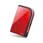 250GB Buffalo MiniStation with Hardware Encryption/ Shock Resistance, 2.5", USB 2, Bus powered, Red