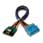 Akasa SATA2-20-PC SATA Power to 4pin Molex Cable Blue-UV with Secure Latch