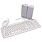 Scan 3 in 1 Office Desk Manager 2 + Speakers, Wired Keyboard, PS2, 400dpi Ball Mouse, Ivory