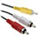 3m AV Cable Gold Plated- 3x phono Male to 3x Phono Male (RCA Plugs) (Left, Right + Video)  2RR3-03