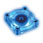 Akasa Blue chipset Fan - 40 x 10mm Crystal Blue Fan with BLUE LED