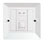 Single Port RJ45 (UT-8701) CAT 5E Faceplate + Module Kit (Requires backbox for wallmounting NOT INC)