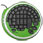 Wolf King DK-2388U, Warrior Green Circular Gaming Keyboard, USB, Wired, Green