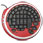 Wolf King DK-2388U, Warrior Red Circular Gaming Keyboard,  USB, Wired, Red