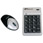 Targus PAKP003Y01E Keypad & Mouse Combo Cordless Keyboard, 800dpi Optical Mouse, Silver/Black