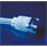 60cm AKASA SATA2 DayGlo Blue UV - Right Angled Connection