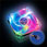 80mm AKASA AK-170CC-4RABSC Crystal frame Rainbow LED Rotor blade fan & RPM control x1 Ball Bearing