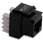 Scan 75072R Black 8 Way CAT5e (180º) RJ45 Keystone Jack (Easy Fit)