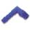 Scan Nylon 1/4" BSPT to 1/2" 90 degree barb (Blue Nylon)