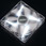 80mm Akasa AK-FN054 Crystal Clear Frame & bright white rotor blade w/ 4 white LED
