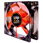 80mm Xigmatek XLF-F8253 Transparent Orange blade and frame with White-LEDs fan