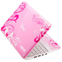  8.9 Inch Asus EeePC Disney MK90H-PIN018X, Pink, Atom N270 1.6GHz, 1GB DDR2 SO-DIMM, 160GB HDD, XP Home - Super Savers, Super Deals!