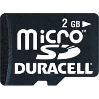  2GB Duracell MicroSD Card, For Mobile Phones/ PDA/ Cameras Retail (No Adaptor) -  It''s a Real No Brainer!